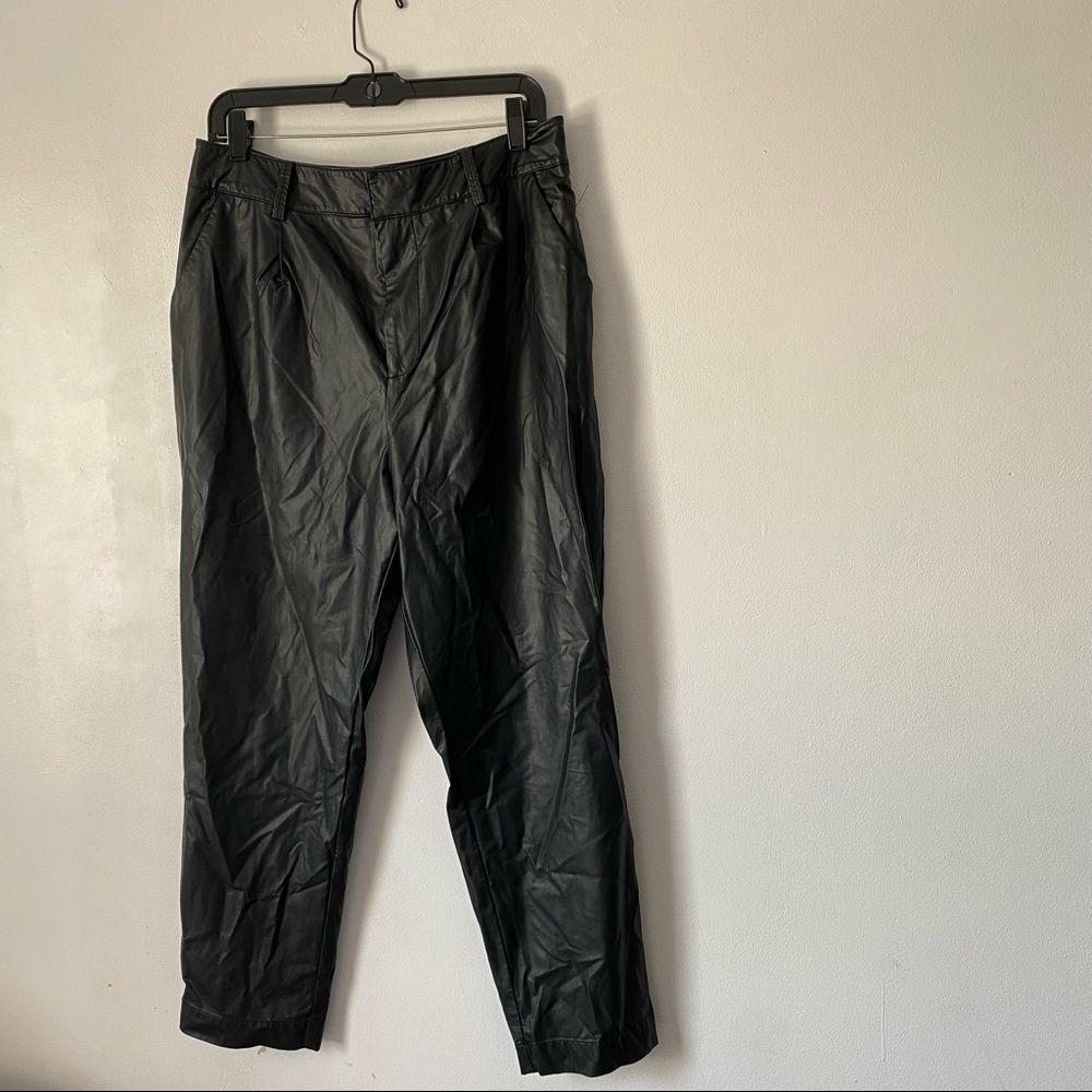 Black leather pants